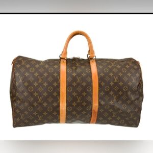 Louis Vuitton Classic Monogram Duffel Bag Keepall 55